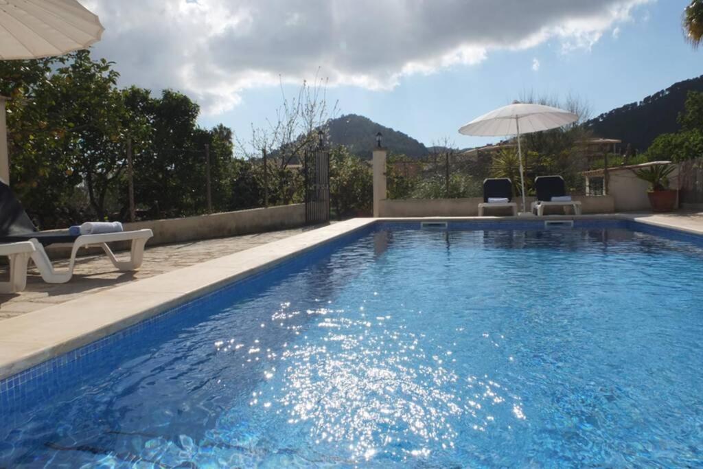 Villa Maria, Bonita Casa Con Jardin Y Piscina Privada En 安德拉特斯 外观 照片