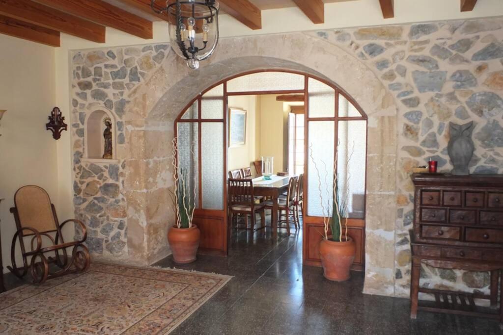 Villa Maria, Bonita Casa Con Jardin Y Piscina Privada En 安德拉特斯 外观 照片
